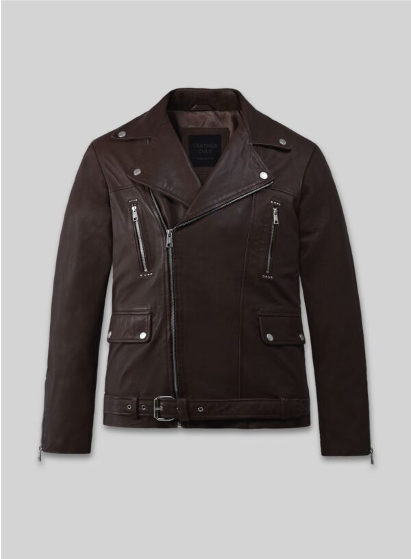 Dauntless Brown Biker Leather Jacket