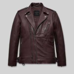 Falcon Burgundy Rider Leather Jacket
