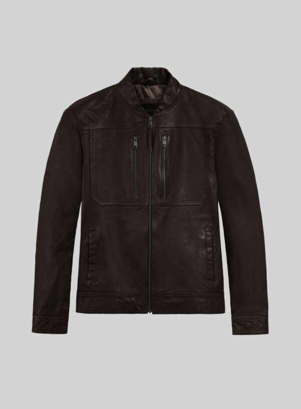 Thunder Storm Brown Biker Leather Jacket