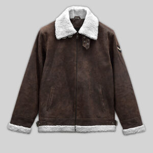 Vintage Brown Aviator Leather Jacket